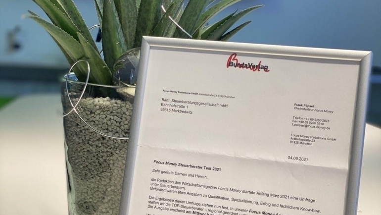 Auszeichnung FOCUS Money 2021